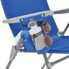 2-Pack 4-Position Oversize Beach Chair; Blue