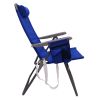 2-Pack 4-Position Oversize Beach Chair; Blue